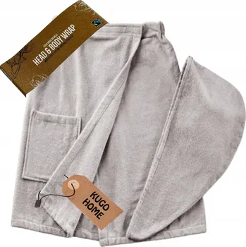 KILT RUČNÍK DO KOUPELNY + TURBAN NA HLAVU DÁMSKÝ PÁNSKÝ DO SAUNY SPA BAZÉN