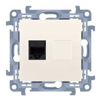 Elektrická zásuvka POČÍTAČOVÁ ZÁSUVKA RJ45 KAT6 STÍNĚNÁ KRÉMOVÁ SIMON 10