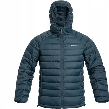 Pánská bunda Alpinus Hozat tmavě modrá s DWR úpravou, s kapucí, prošívaná, velikost XL