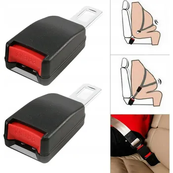 Tuning 2x Černá spona bezpečnostního pásu - prodloužení pro dětskou autosedačku