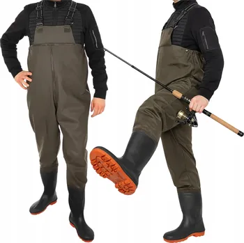 Pracovní obuv Rybářské broďáky holínky voděodolné kalhoty do vody prsačky šle 42