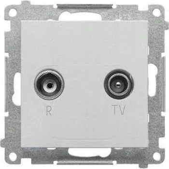 Elektrická zásuvka Anténní zásuvka nástěnná Kontakt-simon šedá