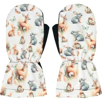 Rukavice Softshellové rukavice s fleecem - Zvířátka - skladem Velikost: 5-6 roků