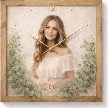 Hodiny Hodiny z vlastní fotografie – příroda - 20x20 cm / Plast / Přehnané rysy