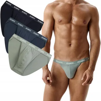 Slipy Pánské slipy Atlantic 3MP-1576 Wl26 Šedá/cihlová/šedozelená L (40) vícebarevné