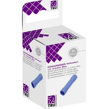 TRU COMPONENTS T1904C067 paralelní konektor 1.50 mm² 2.50 mm² plná izolace modrá 50 ks