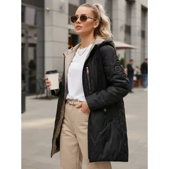 Dámská vesta Dámská přechodná prošívaná bunda černá Dstreet Barva: černá, Velikost: L