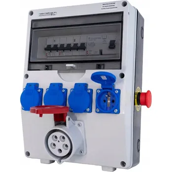 Rozvaděč Rozvodnice TD-S/FI 32A/5P 4x230V FR s bezpečnostním tlačítkem Doktorvolt