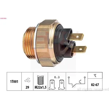 Klimatizace automobilu Teplotní spínač, větrák chladiče EPS 1.850.004
