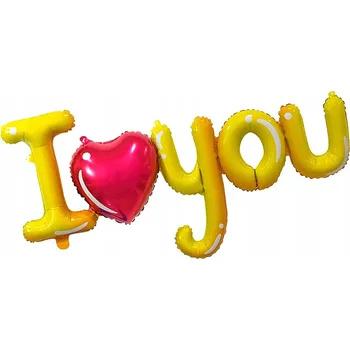 Balónek Fóliový balónek Valentýnský nápis I LOVE YOU