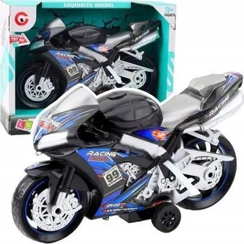 autíčko Závodní Motorka Se Světly a Zvuky Černo-Modrá