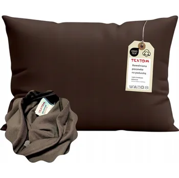 Povlečení POVLEČENÍ NA POLŠTÁŘ BAVLNA 100% SCHOKO 50x60cm PEVNÉ BOHO SKRYTÝ ZIP