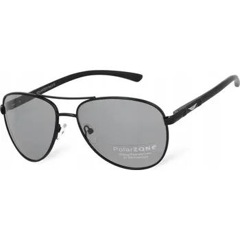 Sluneční brýle Černé fotochromatické sluneční brýle "Massive Aviator"