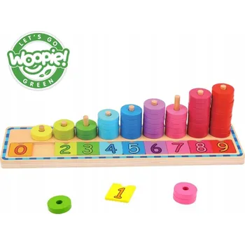 Dřevěná hračka PUZZLE UČENÍ ČÍSEL A 56 DÍLKŮ. DÁREK