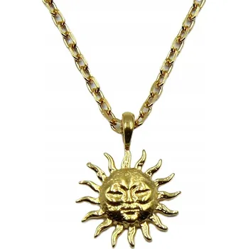 Náhrdelník Elegantní náhrdelník Slunce sluníčko Stříbro 925 Pozlacené