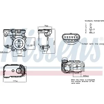 Palivový systém NISSENS 955322 Hrdlo škrticí klapky (955322)
