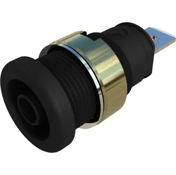 Krokosvorka SKS Hirschmann SEB 2620 F6,3 Ni schwarz bezpečnostní vestavná zásuvka 4 mm černá 1 ks