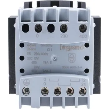 Transformátor Transformátor na lištu DIN 100VA, primární napětí: 230 → 400V, sekundární napětí: 12 → 24V, počet