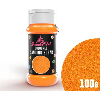 SweetArt cukrový písek oranžový (100 g) ♡