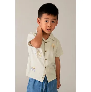Chlapecká košile Dětská bavlněná košile Mayoral 3114.5D.Mini.PPY2 béžová 08X, vel. 128