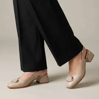 Dámské sandále Dámské béžové lodičky Letizia s otevřenou patou a ozdobou Velikost: 38