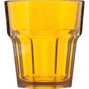 Sklenice POLYKARBONÁTOVÁ SKLENICE 250ML JANTAROVÁ PREMIUM LEHKÁ NEROZBITNÁ