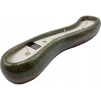 Svíčka Vonná svíčka v keramickém glazovaném obalu 30 cm – zelená, dekorativní