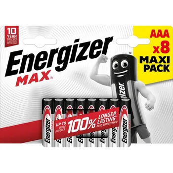 Článková baterie Baterie Energizer MAX AAA/R03, Blistr(4 plus 4) cena za balení 8 ks