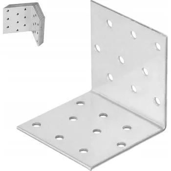 Tesařské kování Tesařský úhelník, stavební spojka, ocelový pozinkovaný 60x60x60 MM, 12 KS