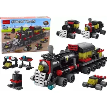 ostatní stavebnice Stavebnice 6v1 Lokomotiva, 118 dílků