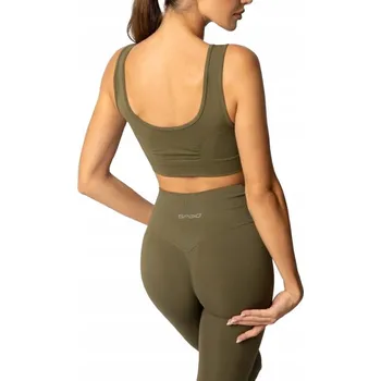 Dámské legíny Sportovní legíny SPAIO Flex Innergy fitness běhání push-up khaki S