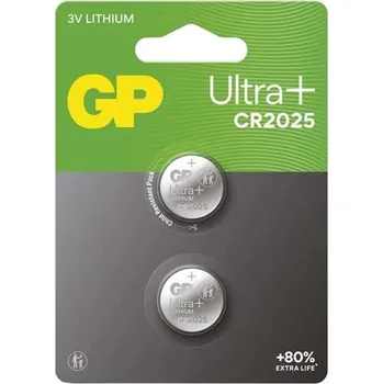 Článková baterie Baterie CR2025 GP Ultra Plus lithiová 2ks