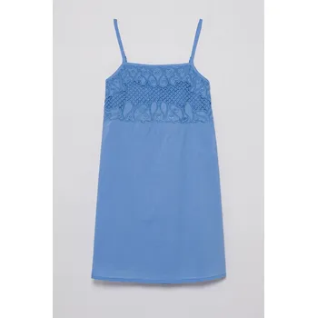 Dívčí šaty Dětské bavlněné šaty United Colors of Benetton 4Q2LCV03H.G.Seasonal modrá 55X, vel. 122