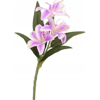 umělá květina Větvička lilie deko bílá 37 cm, 3 hlavičky
