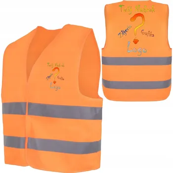 Dámská vesta Oranžová výstražná reflexní vesta s vlastním potiskem, velikost M