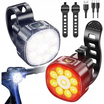 Cyklosvítilna PŘEDNÍ A ZADNÍ SVĚTLO NA KOLO IP65 USB PRO KOLO, KOČÁREK, KOLOBĚŽKU