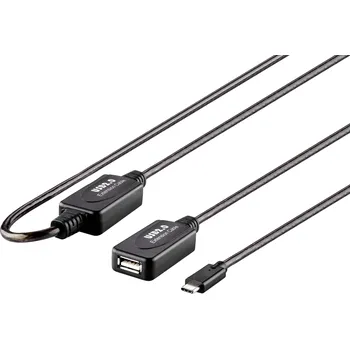 elektrický kabel Renkforce USB kabel USB 2.0 USB-C ® zástrčka, USB-A zásuvka 7.50 m černá pozlacené kontakty RF-4752800