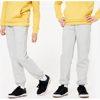 DOMYOS Dětské sportovní tepláky 10 LET ŠEDÁ