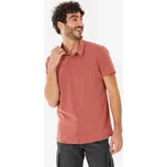 FORCLAZ Pánská turistická košile s krátkým rukávem NH 500 Fresh 2XL KAŠTANOVÁ|MODRÁ