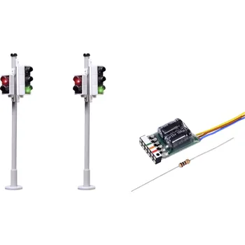 Modelová železnice Viessmann Modelltechnik 5095 H0 sada 2 ks dopravní semafor vč. semaforu pro chodce hotový modul