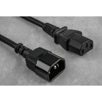 Napájecí kabel Napájecí kabel 2m barva Černá C13, IEC ke konektoru C14, IEC RS PRO IEC 60320 C14 IEC 60320 C13