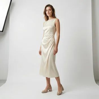 Dámské sandále Dámské platinově zlaté kožené lodičky Letizia s otevřenou patou Velikost: 38