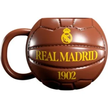 Keramický 3D hrnek FC Real Madrid: Fotbalový míč (objem 600 ml)