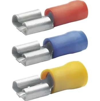 Klauke 730BZ faston zásuvka Šířka zástrčky: 6.30 mm Tloušťka konektoru: 0.80 mm 180 ° částečná izolace modrá 1 ks