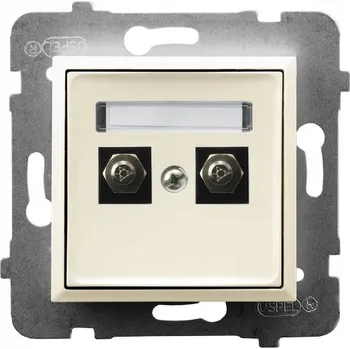 Elektrická zásuvka OSPEL ARIA GPE-2U/m/27 Dvojitá ekvipotenciální zásuvka