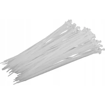 Organizace kabelů STAHOVACÍ PÁSKY 100 KS 200x2,5mm bílé LUMILIGHT