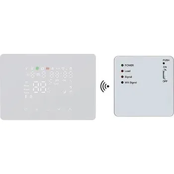 Termostat Tuya VAREO HY101 Wi-Fi termostat s RF přijímačem a 5A beznapěťovým výstupem pro kotle, bílý VR-HY101-5A-W