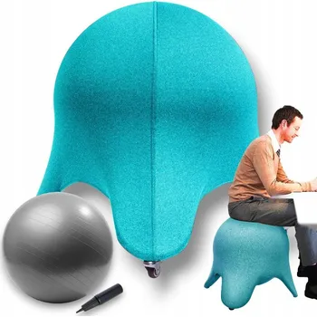 Taburet Míč 3v1 TABURET K SEZENÍ U STOLU, GYMNASTICKÝ, REHABILITAČNÍ 65 CM