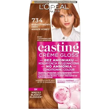 Barva na vlasy LOREAL CASTING CREME GLOSS Barva na vlasy - 734 Jantarový med