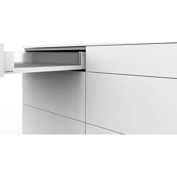 Nábytkové kování Cemux H Box SLIM skleněné bočnice bílé H84/500 mm